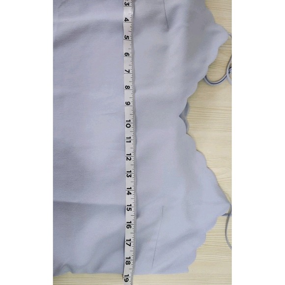 J Crew Scalloped Cami Top Blue Womens Size 8 Sleeveless Lined - Picture 7 of 7